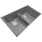 Nantucket Sinks Low Divide 50/50 Double Bowl Undermount Granite Composite Titanium Grey PR5050-LDTI - alternate 2